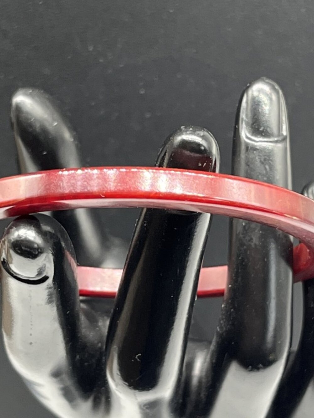 Maroon Marbled Bakelite Bangle Bracelet Spacer Size 7 3/4 - Picture 3 of 11